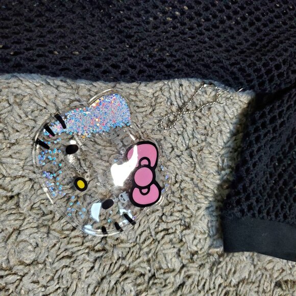 NWT Forever 21 x Hello Kitty Disco Mesh Dance Fishnet Sequin Shirt - Small - Picture 5 of 8